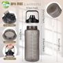 Sports Water Bottles 2L BPA Free, Motivational Drinking Water Bottle with Straw, Gym Water Bottle with Time Marking, Portable Leak Proof Cantee Bottle 2 Liter Water Jug for Women Men Image 2