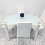 Compact Glass Dining Table Set Seats 4 FREE Delivery Image 3