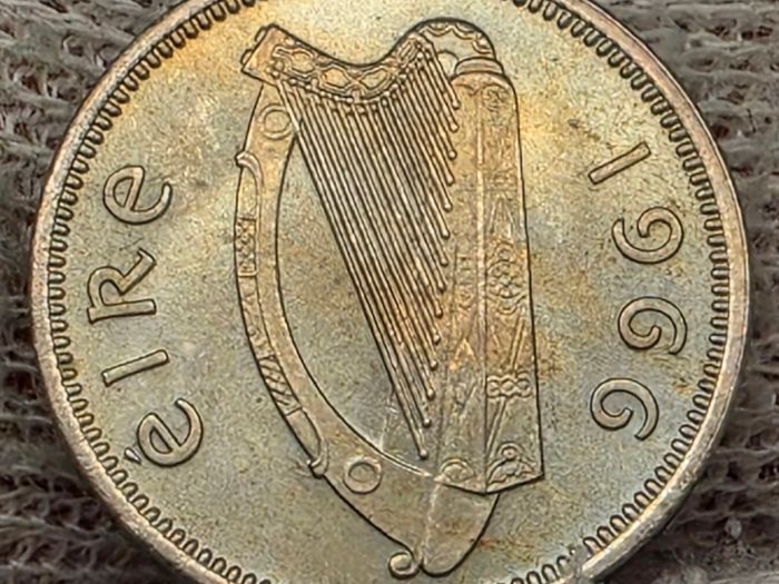 Ireland 1966 3d Threepence Beautiful Uncirculated Gem BU Coin