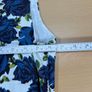 Laura Ashley Womens Dress White A-Line Linen Blue Rose Floral Print Retro SZ 10 Image 3
