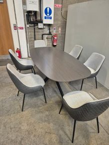 Sadia 200cm Oval Dining Table & 6 Matching Chairs