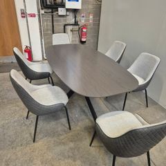 Sadia 200cm Oval Dining Table & 6 Matching Chairs