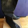 Vintage Long LEATHER Boots     /   Over-The-Knee Leather Flats Image 10