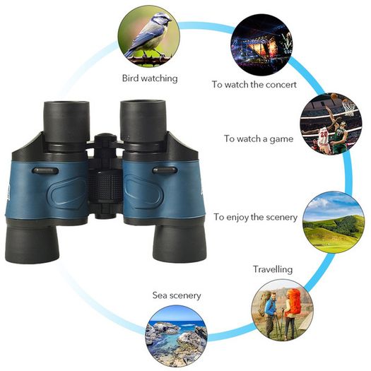 New Telescope 60X60 HD Binoculars High Clarity 10000M High Power For Outdoor Hunting Optical Lll Night Vision binocular Fixed Zoom