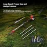 BU-KO 52cc Long Reach Petrol Hedge Trimmer and Pruner Saw with 3X 75cm Extension Pole, Ultimate Garden Tool for Precision Cutting, Trim Hedges and Prune with Ease Image 7