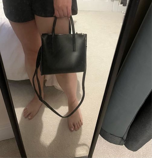 Mini bag with handle and strap