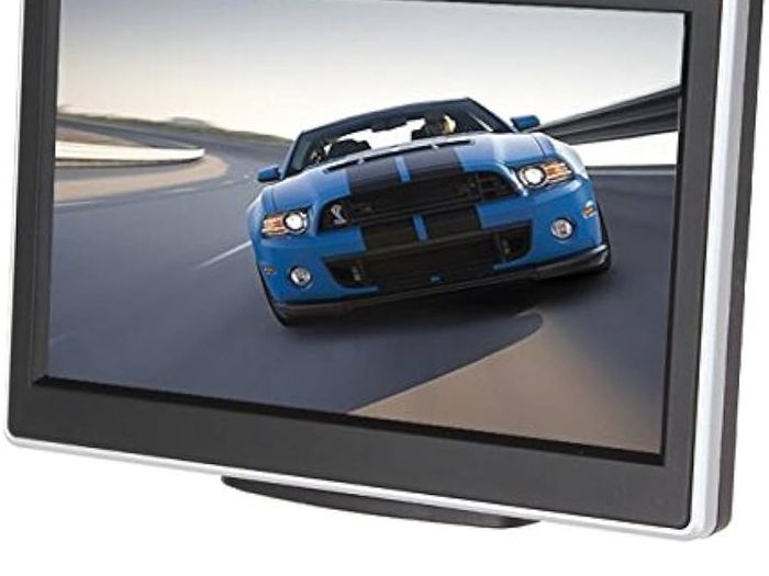 FREE EXPRESS SHIPPING 5 Inch HD TFT LCD Car Monitor with Two Video Input, High resolution 800 480 Car Rearview Reversing Parking Monitor and Full Color LCD Backlight Display for Car Rear View Cameras/Car DVD/VCD/GPS/other Video Equipment