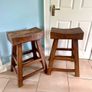 3 wooden Chinese stools Image 2