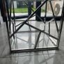 Modern Glass & Chrome Side Table Image 2