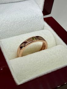 Silver Green Tourmaline Ring in Rose Gold Overlay Sterling Silver.