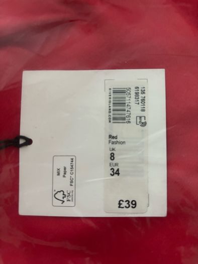River Island Red satin mini dress (petite)