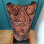 Hand Carved Teakwood Khmer Goddess Sculpture Image 4
