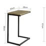 Set of 3 Nesting Tables Modern Industrial Coffee Tables Space Saving Design Natural Wood and Black Metal Image 2