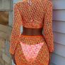 Orange beach cover-up set, size 12 Image 2
