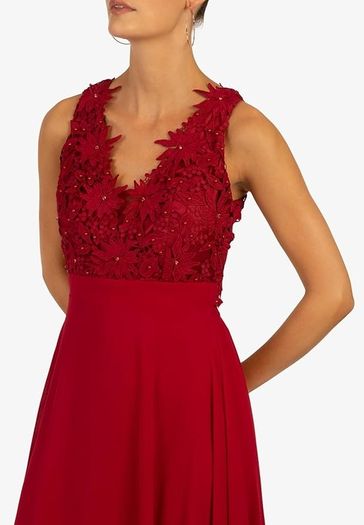 Kraimod women's maxi dress dress, classic masterpiece, cherry red, size 36 / S