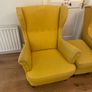 Ikea armchairs and footstool Image 4