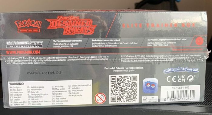 Pokemon Destined Rivals Elite Trainer Box