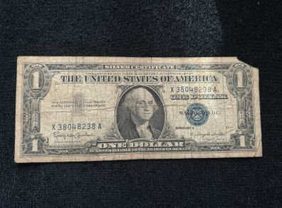 Certificate One dollar USA blue seal 1957 Letter B