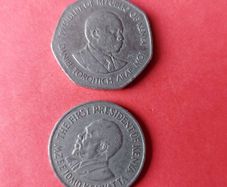 Kenya 5 shilling & 1 shilling
