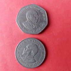 Kenya 5 shilling & 1 shilling