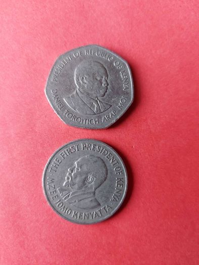 Kenya 5 shilling & 1 shilling