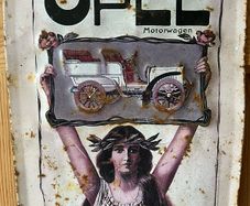 Vintage/Collectable Opel Emailschild motorwagen sign