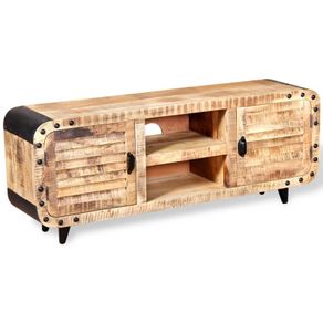 TV Cabinet Rough Mango Wood 120x30x50 cm