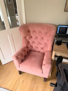 Pink arm chair