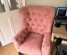 Pink arm chair