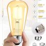E27 Vintage Light Bulbs, Non-Dimmable, 2500K Warm White, 6.5W 60W Equivalent, Retro Amber Glass ST64 Filament LED Bulb, Edison Screw Cap, 15000Hours, 650 Lumens, Pack of 6 Image 3