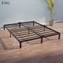 King Size Bed Frame Metal 150x200 with Storage 35cm Image 6