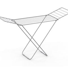 Silver, Clothes Airer- Drying Rack Winged Drying 18M Indoor Outdoor Laundry Washing Line,Metal Foldable Laundry Drying Horse Rack,Clothes Dryer Rack for Indoor & Outdoor