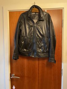Men's leather jacket - Massimo Dutti