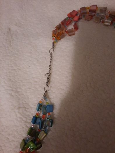 stunning multicoloured beaded necklace