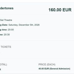 The Undertones tickets x 4