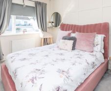 Dusky pink double bed frame free delivery
