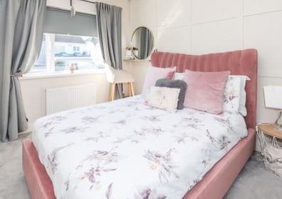 Dusky pink double bed frame free delivery