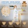 Learning tower for children from 1 year with height adjustable platform made of wood Image 2