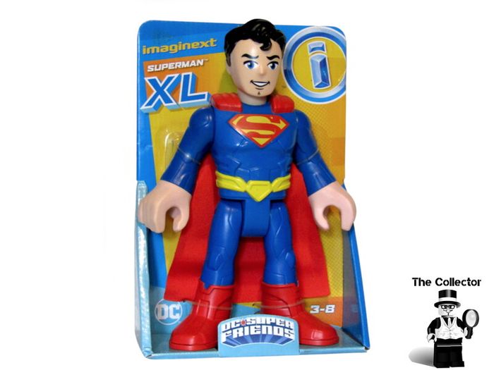Fisher-Price Imaginext XL DC Super Friends Superman Blue And Red Suit 10.5" Figure Brand New Sealed