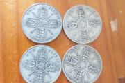Group GB Silver One Florin Coins