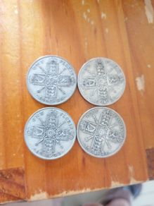 Group GB Silver One Florin Coins