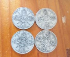 Group GB Silver One Florin Coins
