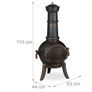 Chimenea Fire Pit 1.36m Outdoor Garden Heater Image 2