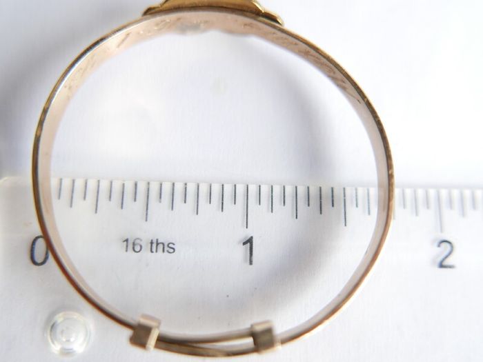 Vintage Child's Rolled Gold Engraved  Bangle Bracelet 2" - 5,32g