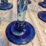 Hand blown rustic style wine glasses set of 6 Image 4