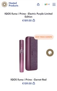 iqos pro with 2 sleeves strawberry and blueberries