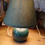 2 Identical Green Table Lamps Image 2