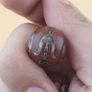 Vintage Lot of 3 Etched Carnelian Agate Unique Pattern Beads Lot Image 10