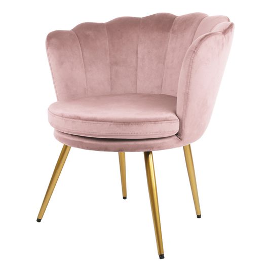 Pink Genesis Flora Accent Chair with Petal Back Armchair