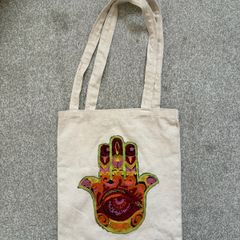 Hand of Fatima White Totebag